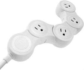 img 2 attached to Quirky PPVJP-WH01 Pivot Power POP Junior: Innovative White Power Strip for Compact Spaces