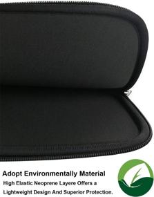 img 3 attached to 💻 Naukay Laptop Sleeve Case 15.6 Inch - Durable Neoprene Sleeve for Asus/Dell/Fujitsu/HP/Sony/Toshiba/Acer/Fujitsu - Stylish Black Carrying Bag for Notebook Computers