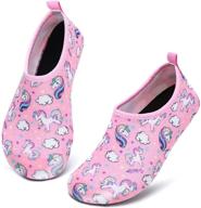 girls' racqua unicorn 🦄 barefoot quick dry shoes, sizes 12.5-13.5 logo