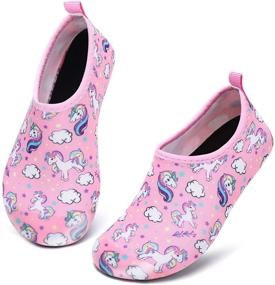 img 4 attached to Girls' Racqua Unicorn 🦄 Barefoot Quick Dry Shoes, Sizes 12.5-13.5