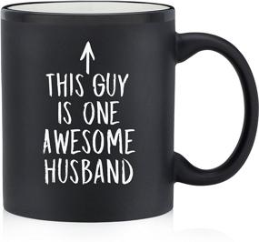 img 4 attached to ☕️ Funny Coffee Mug for Husband - Anniversary & Christmas Gifts for Men - Best Husband Gifts from Wife - Unique Xmas & Birthday Present Idea - Cool Novelty Cup (Matte Black)