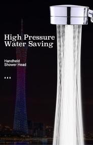 img 3 attached to 💦 Silver Handheld Shower Head with High Pressure Water Flow, Tik Tok Unique Design, Detachable with Filters, Water Saving and Hard Water Softener, 3 Modes & 360 Degrees Rotation