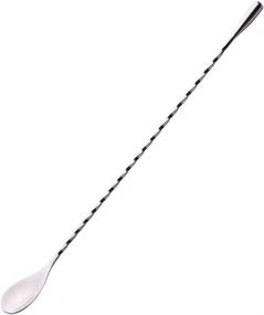 img 3 attached to Stainless Steel Bar Spoon with Spiral Pattern 🍹 - 12 Inches: Perfect Bartender Cocktail Mixing Spoon & Shaker