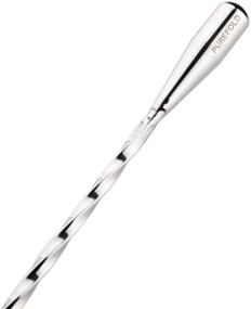 img 2 attached to Stainless Steel Bar Spoon with Spiral Pattern 🍹 - 12 Inches: Perfect Bartender Cocktail Mixing Spoon & Shaker