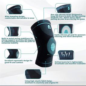 img 2 attached to 🏋️ Professional Knee Brace for Men and Women - MICARSKY Knee Compression Sleeve with Patella Gel Pads and Side Stabilizers, Ideal Knee Protection Support for Pain, Arthritis, Running, Sports, ACL Injuries, and Meniscus Tears