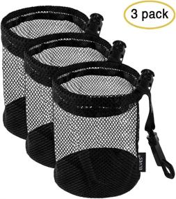 img 4 attached to ELVES 3-Piece Lightweight Nylon Mesh Golf Ball Bags – Sliding Drawstring Cord Lock Closure, Holds up to 12 Golf Balls – Black Mesh Bag for Golf, Tennis, Gym, Shower, Washing Toys, Diving