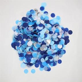 img 3 attached to ✨ Mybbshower 25mm Pack of 5000 Blue White Silver Tissue Paper Wedding Confetti for Boys Birthday Party, Bridal & Baby Shower Table Decor