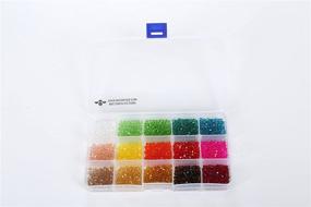 img 1 attached to 💎 BRCbeads Crystal Glass Beads for Jewelry Making - 1500pcs Faceted Bicone Shape, 4mm Assorted Colors - Spacer Charms with Plastic Jewelry Container Box - Wholesale Mix Lot