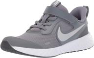 nike revolution 5 velcro pre school running shoe logo