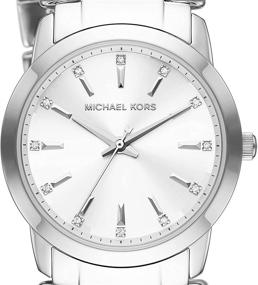 img 1 attached to ⌚ Stylish Michael Kors Lady Nini Chain Watch: Crystal Bezel, Quartz Movement