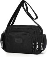 👜 stylish and functional elda crossbody purses: waterproof nylon pocketbooks for women - discover the multi pocket travel shoulder bag! logo