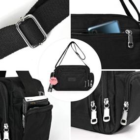 img 1 attached to 👜 Stylish and Functional ELDA Crossbody Purses: Waterproof Nylon Pocketbooks for Women - Discover the Multi Pocket Travel Shoulder Bag!