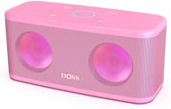 🔊 портативная bluetooth-колонка doss soundbox plus - hd звук, глубокие басы, беспроводное стерео-сопряжение, встроенный микрофон, 20 часов воспроизведения - розовый. логотип