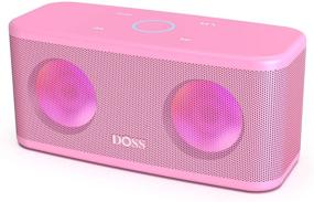 img 4 attached to 🔊 Портативная Bluetooth-колонка DOSS SoundBox Plus - HD звук, глубокие басы, беспроводное стерео-сопряжение, встроенный микрофон, 20 часов воспроизведения - Розовый.