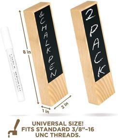 img 3 attached to 🍺 Silginnes White Chalkboard Beer Tap Handles: 2-Pack Wooden Handles with Chalkboard and Pen for Homebrew, Kegerators, and Bars - Perfect Gift for Beer Lovers and Homebrewers