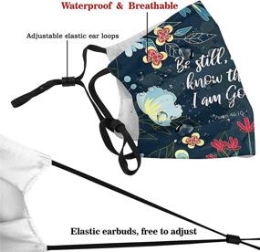 img 1 attached to 🙏 Christian Religious Face Fashion: Washable Dust Windproof Mask Set with Filters - Ideal Christian Gifts for Women