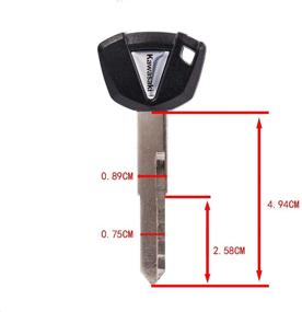 img 3 attached to 🔑 Замена ключа для дубликата Kawasaki Ninja 400 650 1000 Versys650 1000 Vulcan Nomad KLR KLX ZX-6R ZX-10R ZX-14R Z 400 900 1000 - Замена необработанного ключа