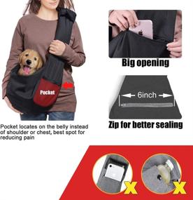 img 1 attached to 🐶 AOFOOK Dog Cat Sling Carrier: Comfortable Adjustable Shoulder Strap with Mesh Pocket - Ideal for Outdoor Travel