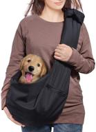 🐶 aofook dog cat sling carrier: comfortable adjustable shoulder strap with mesh pocket - ideal for outdoor travel logo