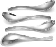 🥄 set of 6 stainless steel table spoons - hiware thick heavy-weight soup spoons logo