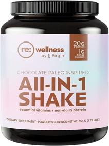 img 4 attached to Reignite Wellness Chocolate Paleo-Inspired All-in-One Shake: Keto-Friendly Protein Powder for Lasting Energy - 15 Servings, 1.22 lbs by JJ Virgin