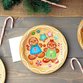 img 3 attached to 🎄 Convenient Disposable Gingerbread Christmas Appetizer Plates: Ideal for Festive Feasting