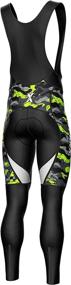 img 1 attached to 🚴 Sparx Men Winter Cycling Thermal Roubaix Bib Tights - Padded Bib Pants with High Visibility for Maximum Comfort and Style