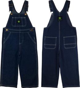 img 2 attached to Authentic John Deere Boy Denim Overall Bib for Durable Playtime