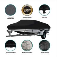 🚤 heavy duty boat cover - 600d pvc coating - trailerable runabout boat cover for v-hull tri-hull runabouts and bass boats логотип