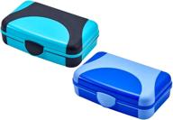 🖍️ it's academic hard pencil case - 2-pack, durable plastic pencil box in kid-friendly blue & turquoise colors logo