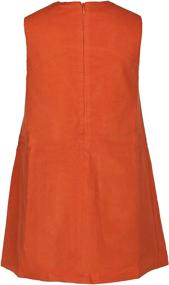 img 3 attached to 👗 Girls' Spring Corduroy Dress with Orange Ruffles - Cute Cartoon-Inspired Clothing