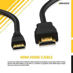 img 2 attached to 🔌 BRENDAZ 4K Mini HDMI to HDMI Cable – High Speed Ultra HD 2.0 Cable 10-ft: Compatibility with Canon EOS 5D Mark II, III, Rebel T7i, 60D, T6i, T6, T6s, T5, T5i DSLR Cameras (10-Feet)