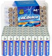 🔋 acdelco 48-count aa batteries: maximum power super alkaline, 10-year shelf life, recloseable packaging blue logo