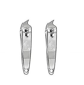 img 1 attached to DNHCLL Metal Slanted Edge Nail Clippers - 2 PCS Pedicure Manicure Tool Set