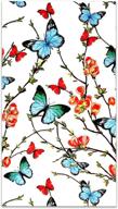 🦋 pack of 100 disposable 3-ply paper butterfly guest napkins, spring butterflies & flowers design – ideal for bathroom, wedding, holiday, anniversary, birthday, bridal & baby shower décor and dinner hand napkins logo