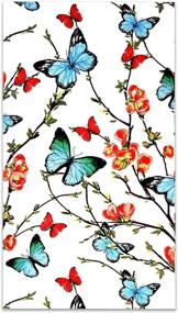 img 4 attached to 🦋 Pack of 100 Disposable 3-Ply Paper Butterfly Guest Napkins, Spring Butterflies & Flowers Design – Ideal for Bathroom, Wedding, Holiday, Anniversary, Birthday, Bridal & Baby Shower Décor and Dinner Hand Napkins