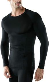 img 3 attached to ATHLIO AO BLS01 WHT_Large Compression Baselayer Athletic Men's Clothing for Active