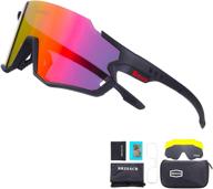 🚴 sports cycling sunglasses with 3 interchangeable lenses - bicycle polarized sunglasses logo