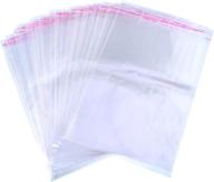 🛍️ 200 pieces of 9 x 13 inch tshirt bags: clear poly mailers for clothes - self seal adhesive apparel bags логотип