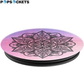 img 2 attached to PopSockets: Charcoal Mandala Collapsible Grip & Stand for Phones and Tablets - Securely Hold and Prop Up Your Devices