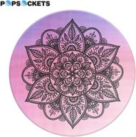 popsockets: charcoal mandala collapsible grip & stand for phones and tablets - securely hold and prop up your devices logo