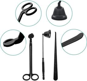 img 3 attached to 🕯️ AuroTrends Candle Accessory Set: 3-in-1 Candle Tool Kit for Scented Candles, Matte Black