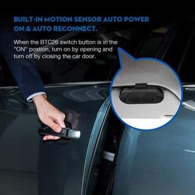 img 2 attached to 🚗 Besign BK06 Bluetooth 5.0 в автомобильном громкоговорителе: громкой разговор, автозапуск по движению, Siri/Google Assistant, двойные динамики мощностью 2 Вт