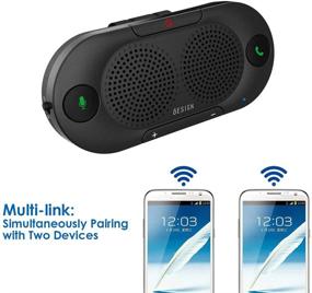 img 1 attached to 🚗 Besign BK06 Bluetooth 5.0 в автомобильном громкоговорителе: громкой разговор, автозапуск по движению, Siri/Google Assistant, двойные динамики мощностью 2 Вт