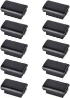 🎮 10 pack of bfvv black battery cover shell case replacements for xbox 360 wireless controllers logo