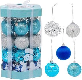 img 4 attached to 🎄 Set of 35 Shatterproof Mini Ball Ornaments, Perfect for Small Christmas Trees and Crafts (1.8 in, 5 Unique Designs)