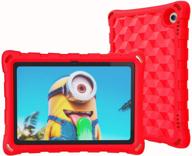 kid-friendly, shockproof 8-inch tablet case - oqddqo lightweight anti-slip protective cover (red) logo