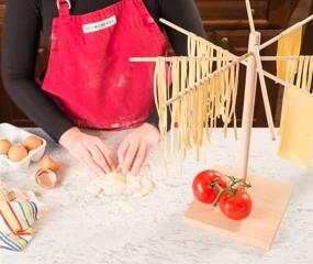 img 1 attached to 🍝 Large Wooden Pasta Drying Rack by Bellemain