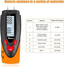 img 2 attached to 🌧️ Beetro Moisture Tester & Water Leak Detector - Pin Type Wood Moisture Meter with Backlit LCD Display, 6 Modes, Light-Indicating, Includes 4 AAA Batteries (Model: BE0083)