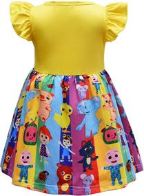 img 3 attached to 🐰 Charming Rabbitcess Flutter Sleeves Cartoon Milksilk Girls' Clothing and Dresses: Delightful Styles for Your Little Ones!